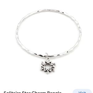 Solitaire star charm bracelet